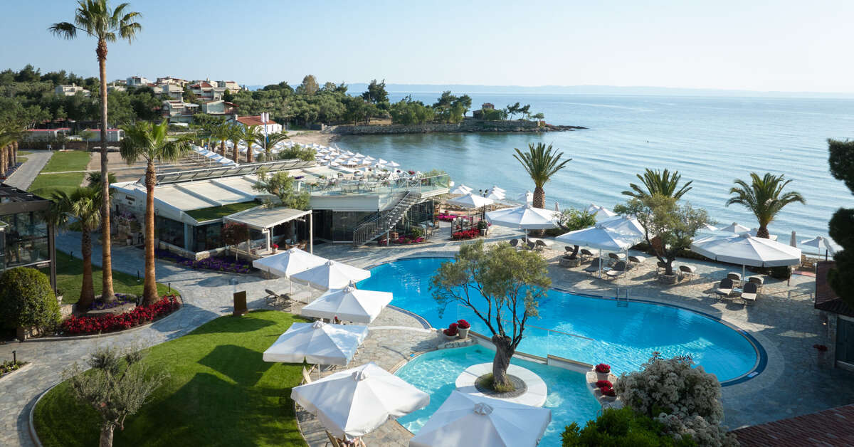 Een foto van het zwembad bij Anthemus Sea Beach Hotel & Spa