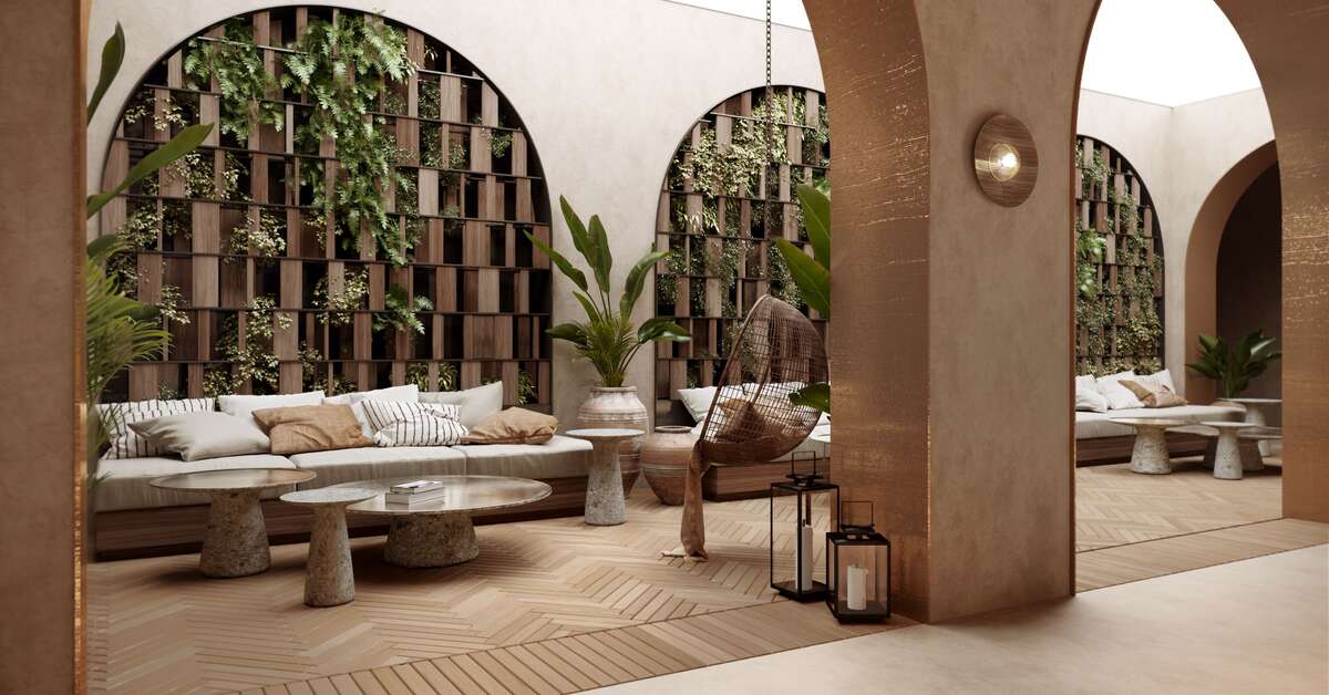 Een foto van het interieur van Domes of Corfu
