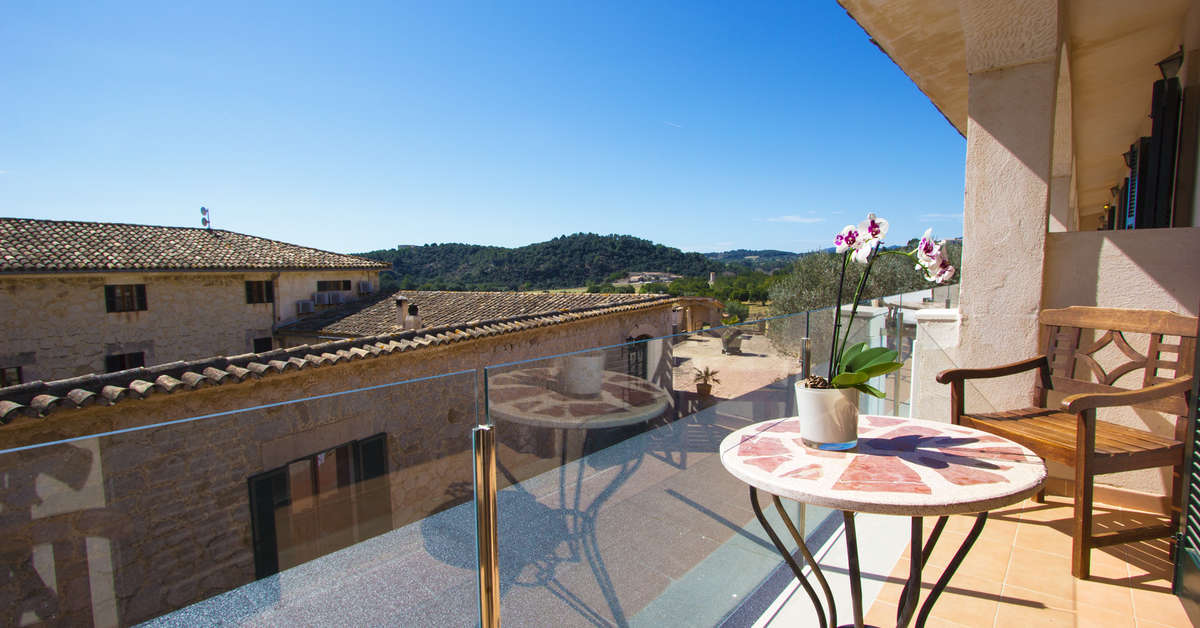 Ein Foto von der Terrasse im Eco Hotel Rural & Spa Monnaber Nou