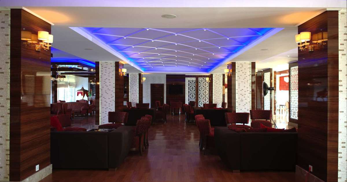 Een foto van het interieur van Hotel Drita