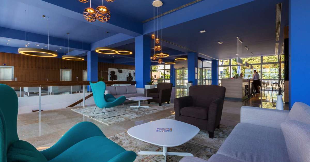 Een foto van het interieur van Hotel Katarina