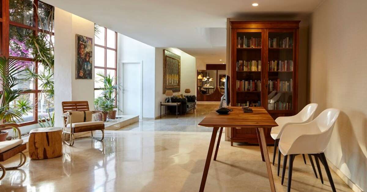 Een foto van het interieur van Hotel Tres Torres