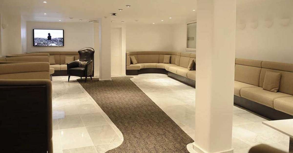Een foto van het interieur van Hotel Monsigny