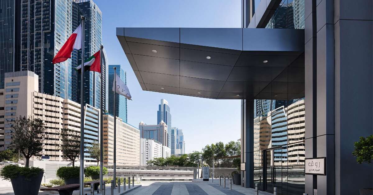 Ein Foto von der Außenansicht des Rove Trade Centre