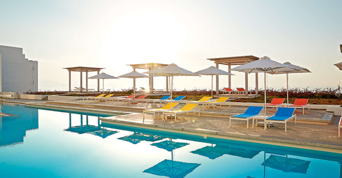 Een foto van het zwembad bij Grecotel Lux Me White Palace