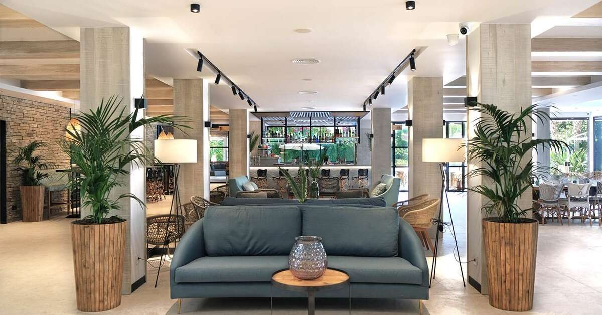 Een foto van het interieur van Hotel Acapulco