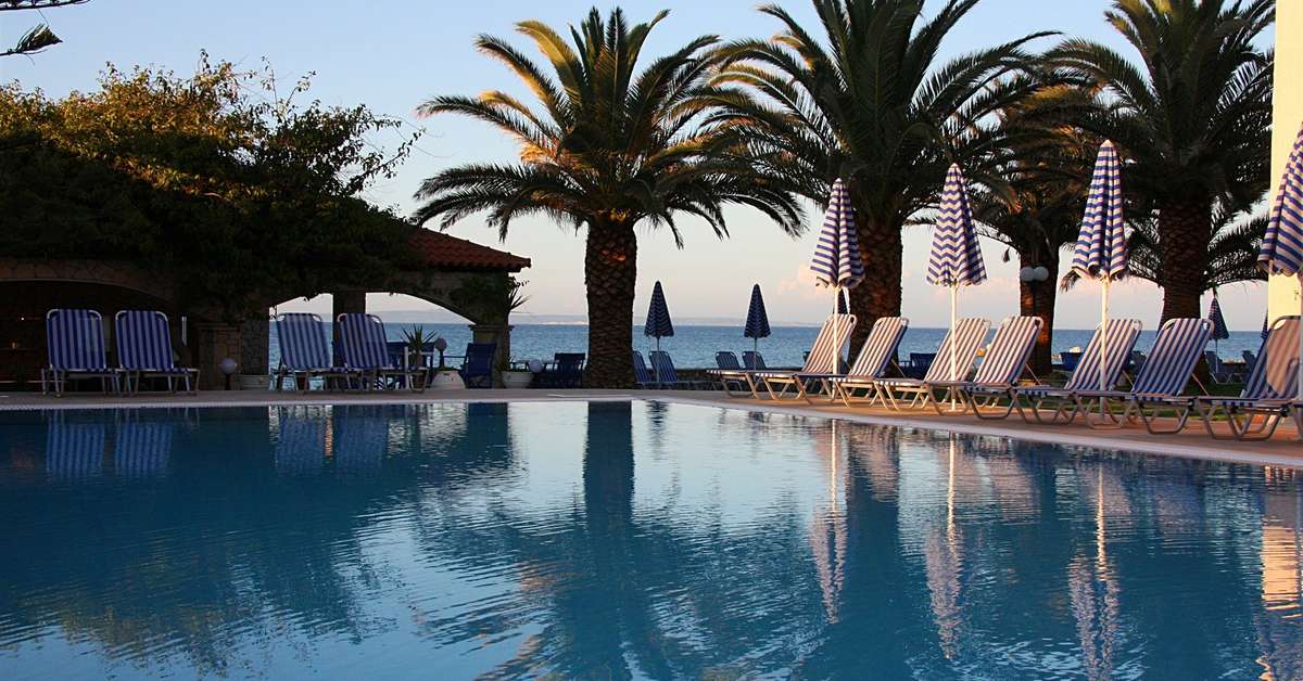Ein Foto vom Pool im Hotel Zakantha Beach