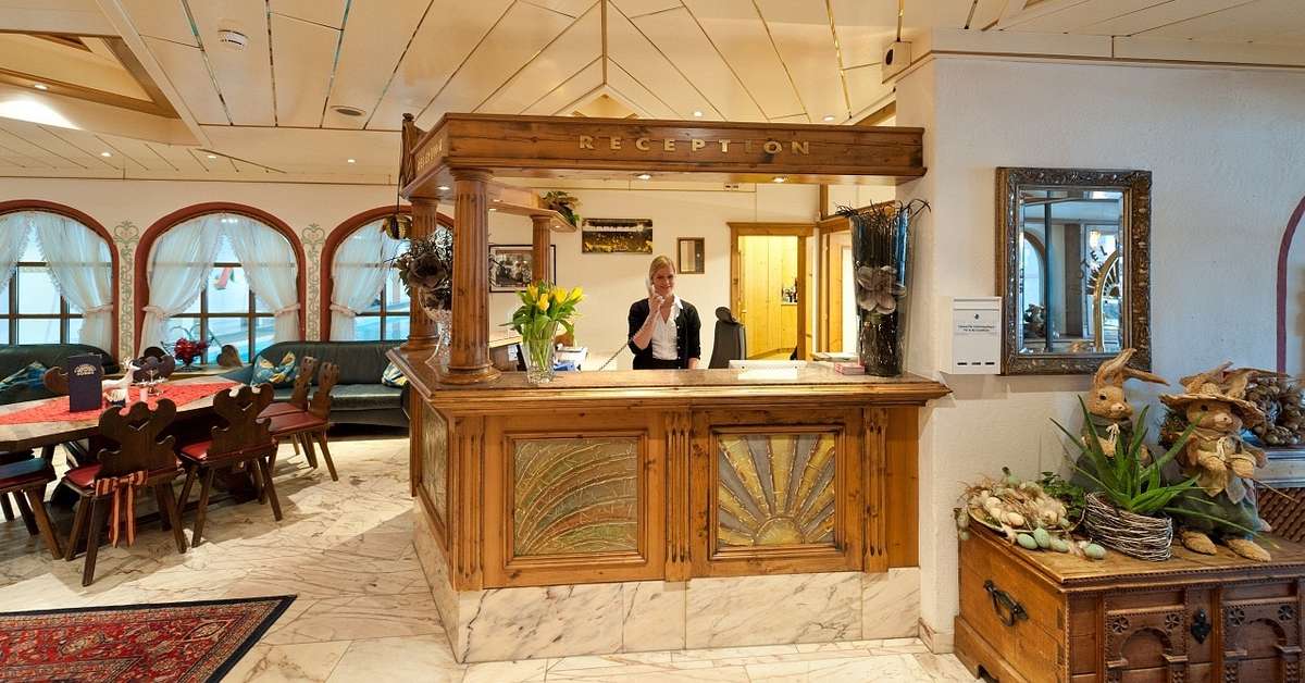Een foto van het interieur van Hotel Sonne