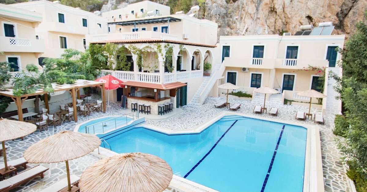Een foto van het zwembad bij Kyra Panagia Hotel