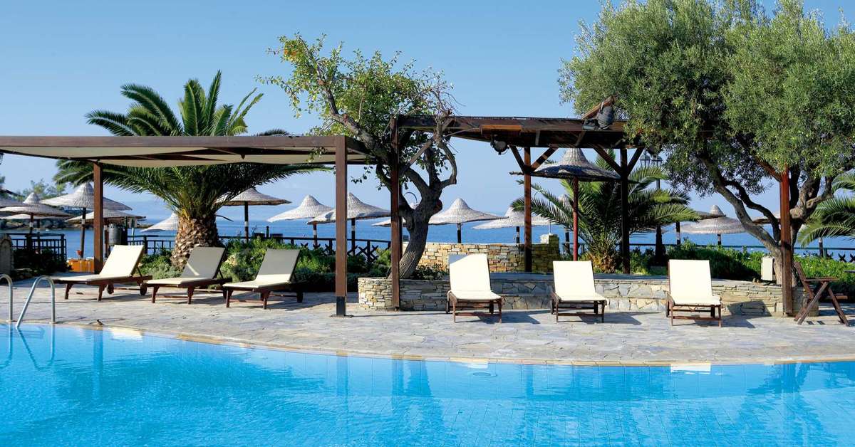 Een foto van het zwembad bij Anthemus Sea Beach Hotel & Spa