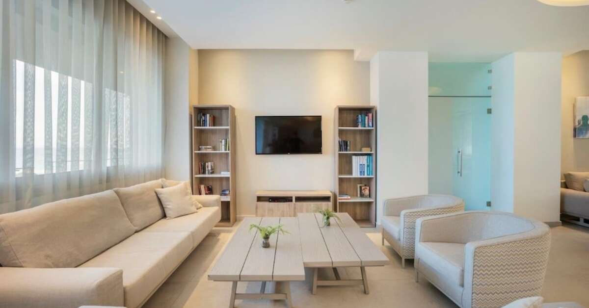 Een foto van het interieur van Ammon Zeus Hotel