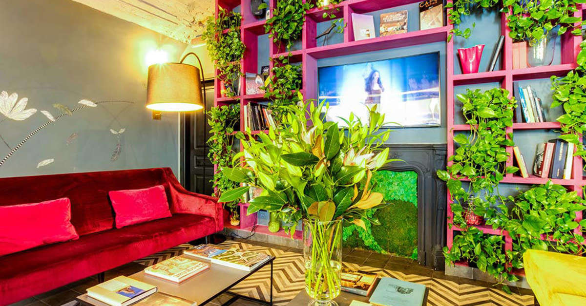 Een foto van het interieur van Hotel Roma Luxus