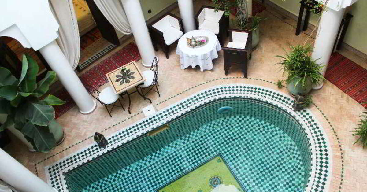 Een foto van het zwembad bij Riad Alida