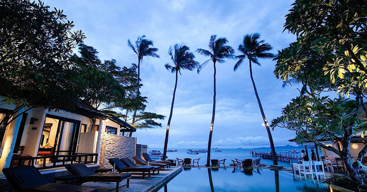 Een foto van het zwembad bij Punnpreeda Beach Resort