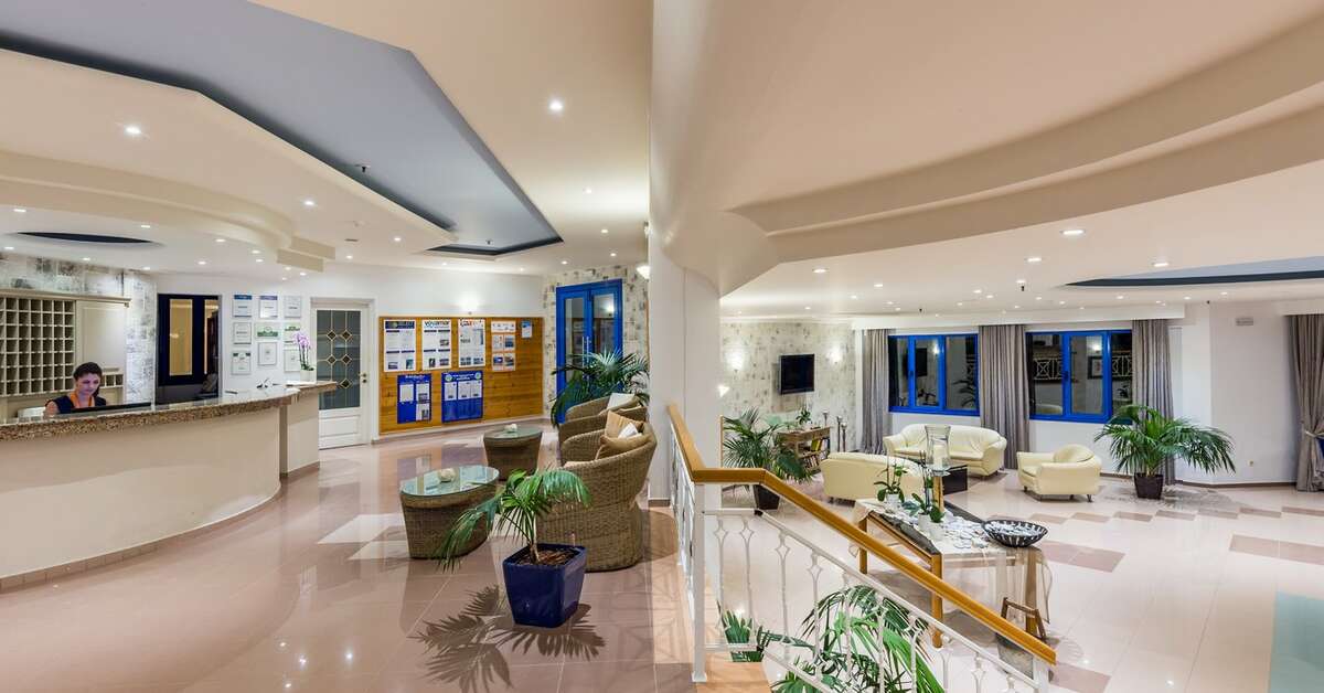 Een foto van het interieur van Hara Ilios Village