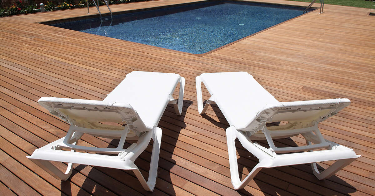 Ein Foto vom Pool im Hotel Magnolia
