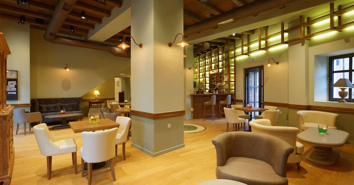 Een foto van het interieur van Ionia Suites