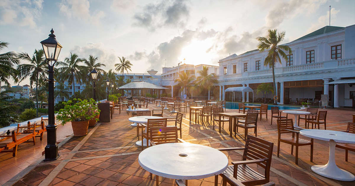 Een foto van het terras bij Mount Lavinia
