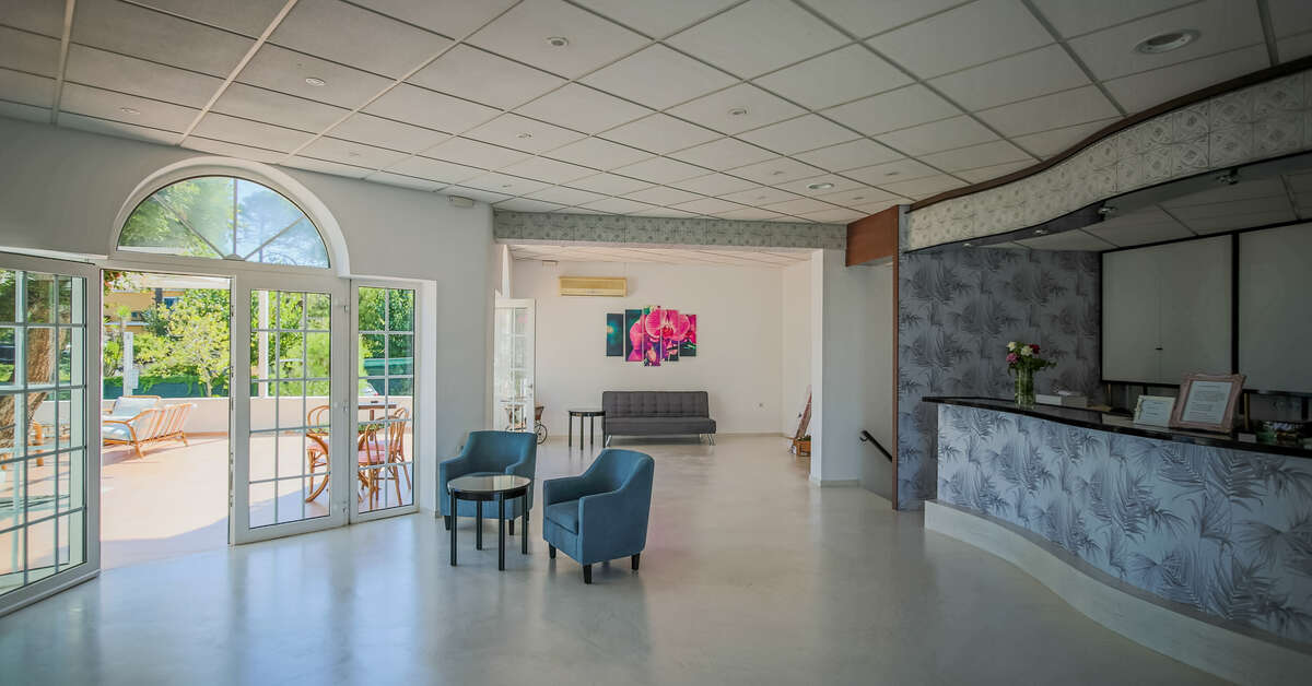 Een foto van het interieur van Paradise Hotel Tsilivi