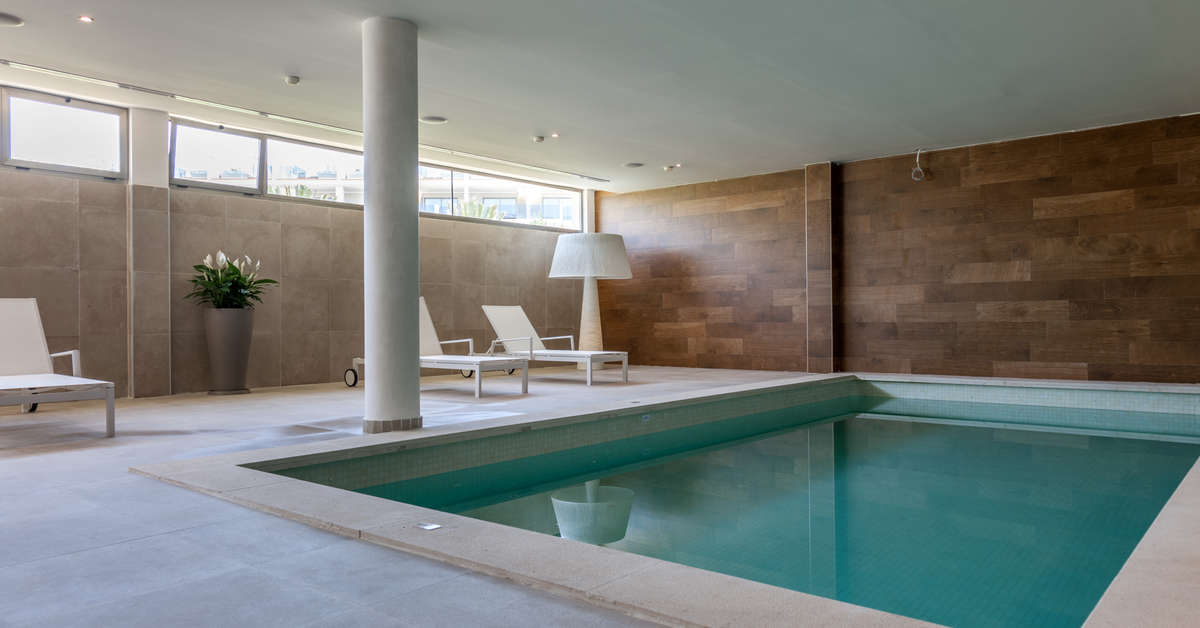 Ein Foto vom Pool im Hotel Zafiro Palace Palmanova