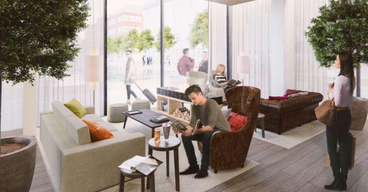 Een foto van het interieur van IntercityHotel Braunschweig