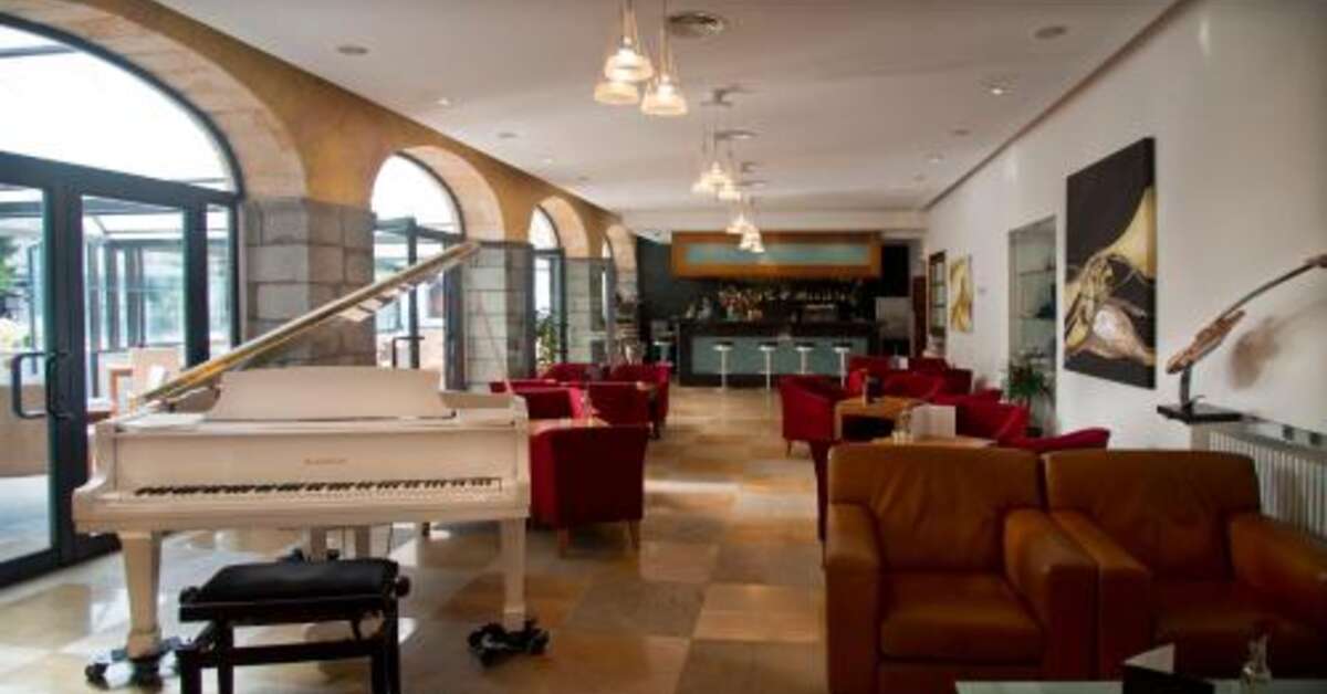Een foto van het interieur van Gran Hotel Soller