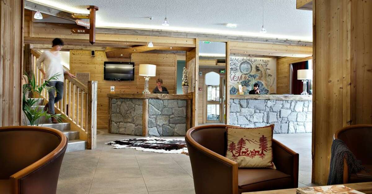Een foto van het interieur van Hotel Alpen Roc