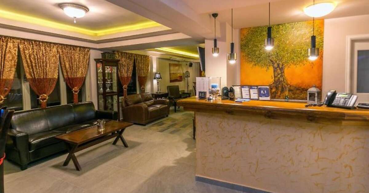 Een foto van het interieur van Hotel Thalassies