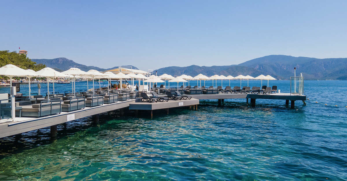 Een foto van het terras bij Grand Yazici Club Marmaris Palace