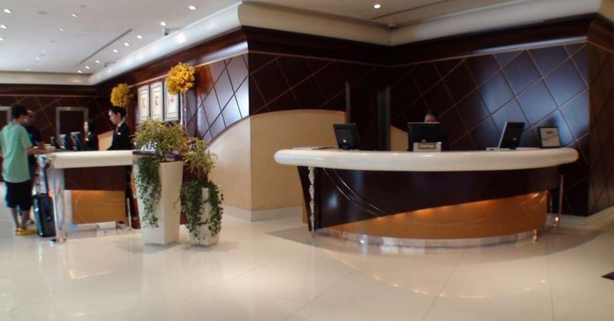 Een foto van het interieur van Fairmont Dubai