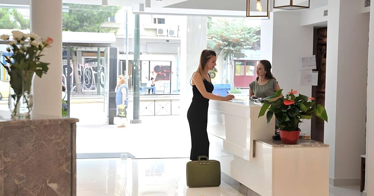 Een foto van het interieur van Acropolian Spirit Boutique Hotel