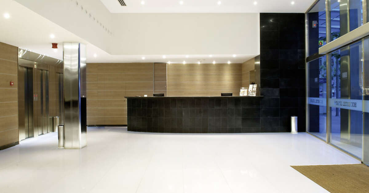 Een foto van het interieur van Hotel Lugano Barcelona