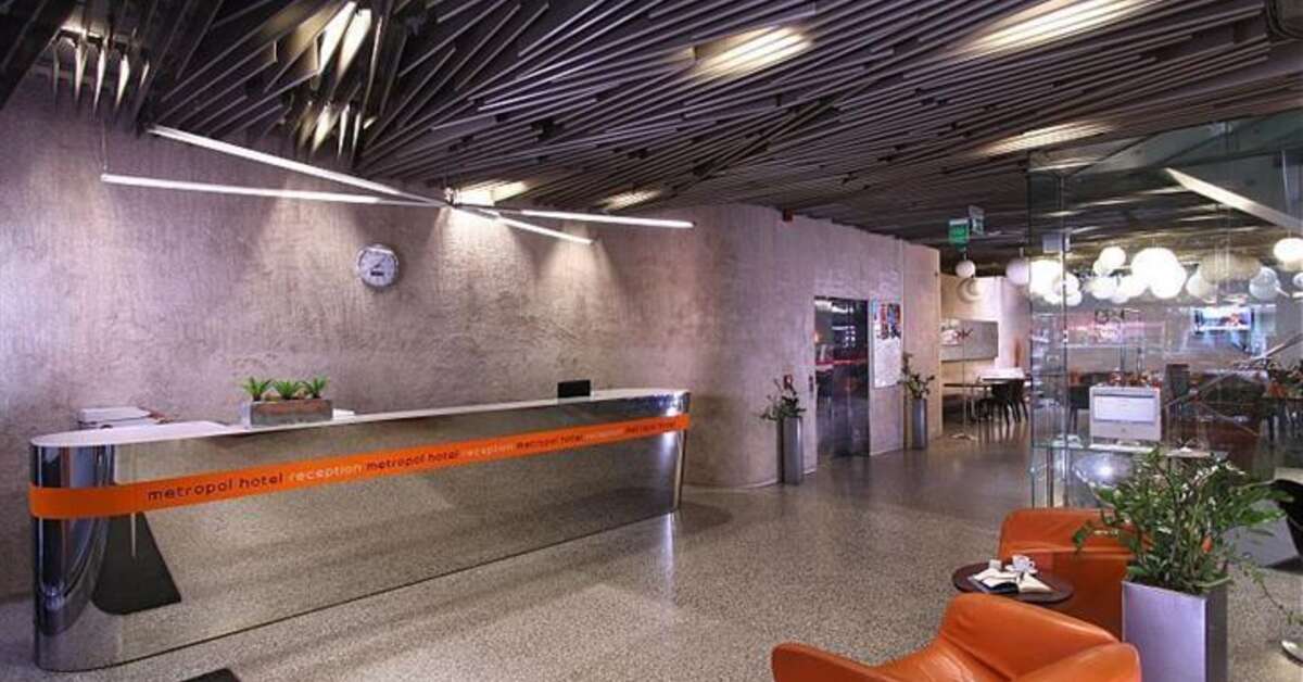 Een foto van het interieur van Hotel Metropol