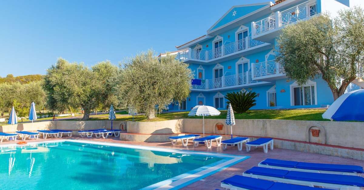 Een foto van het zwembad bij Filoxenia Hotel Tholos