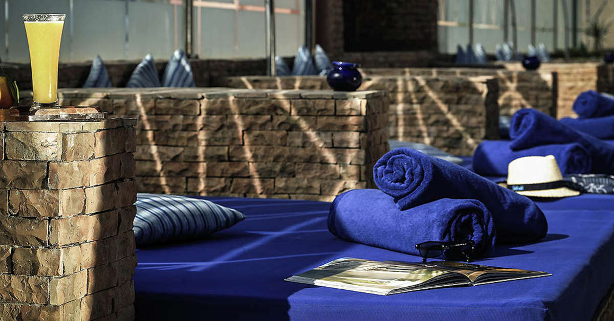 Een foto van het terras bij Le Medina Essaouira Thalassa Sea & Spa - MGallery Collection