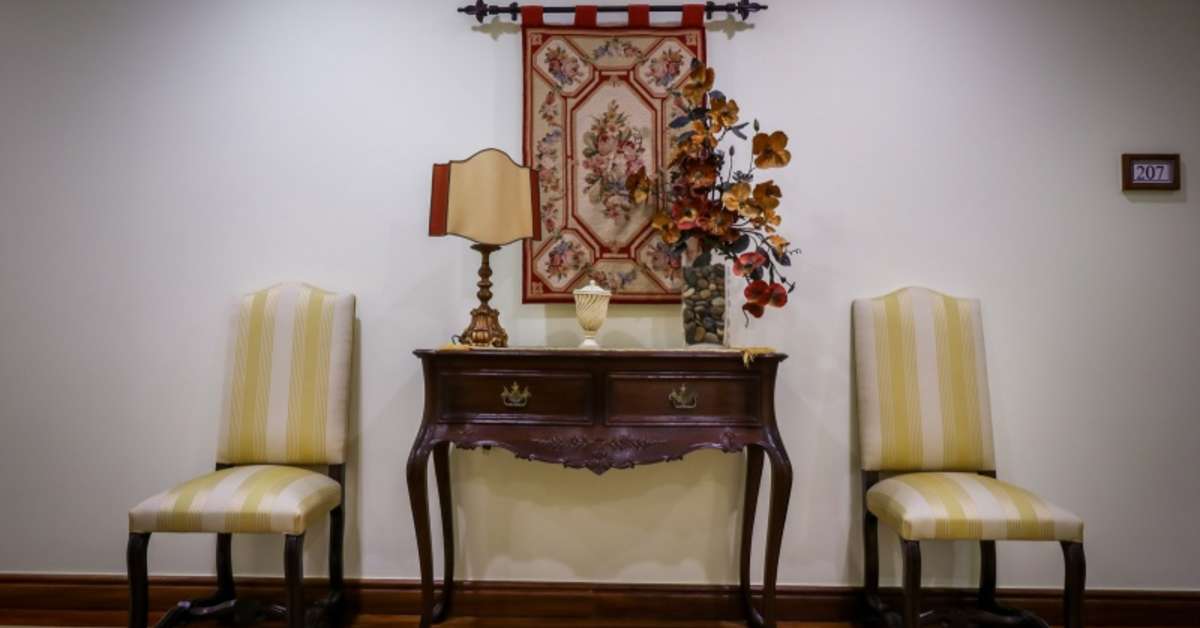 Een foto van het interieur van Camoes Hotel