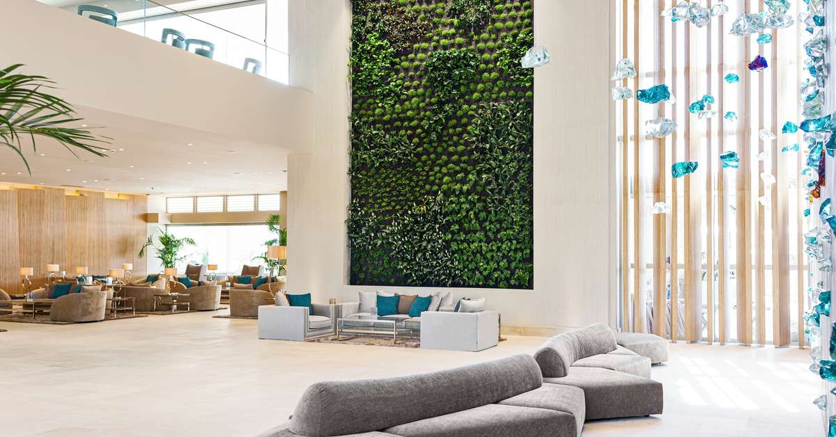 Een foto van het interieur van Sani Dunes Hotel