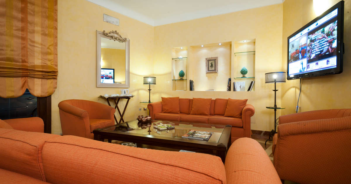 Een foto van het interieur van Hotel Vecchio Borgo