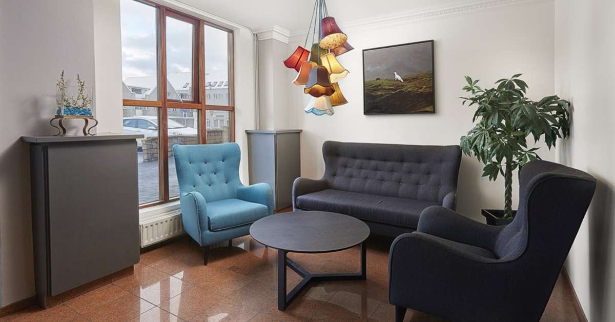 Een foto van het interieur van Fosshotel Baron