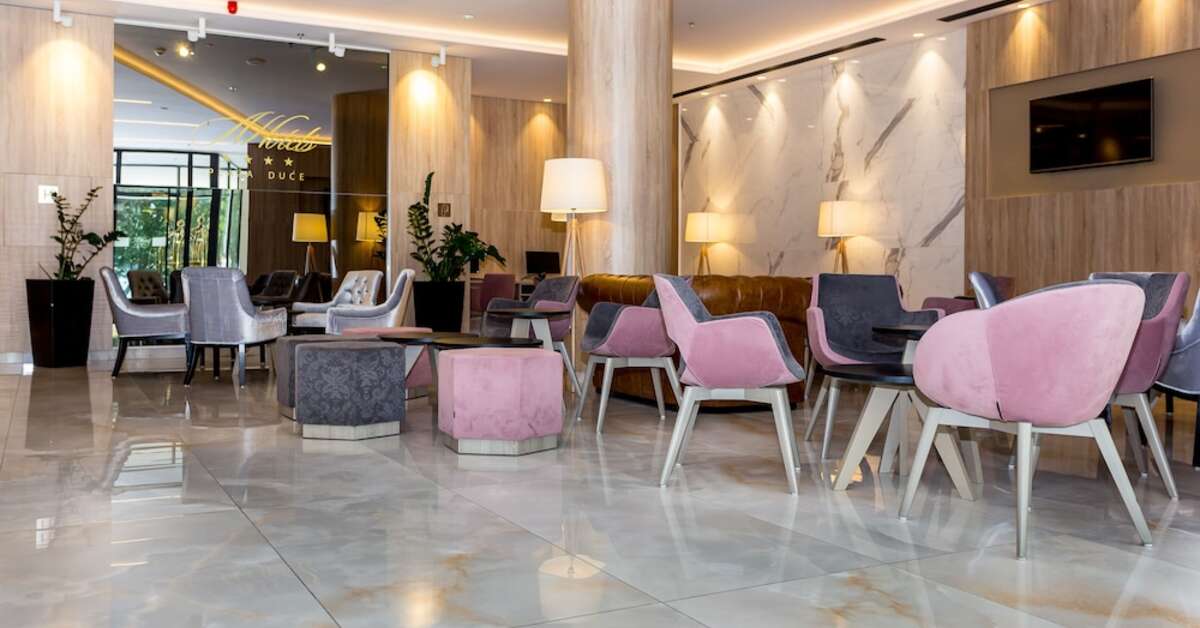Een foto van het interieur van Hotel Plaza Duce