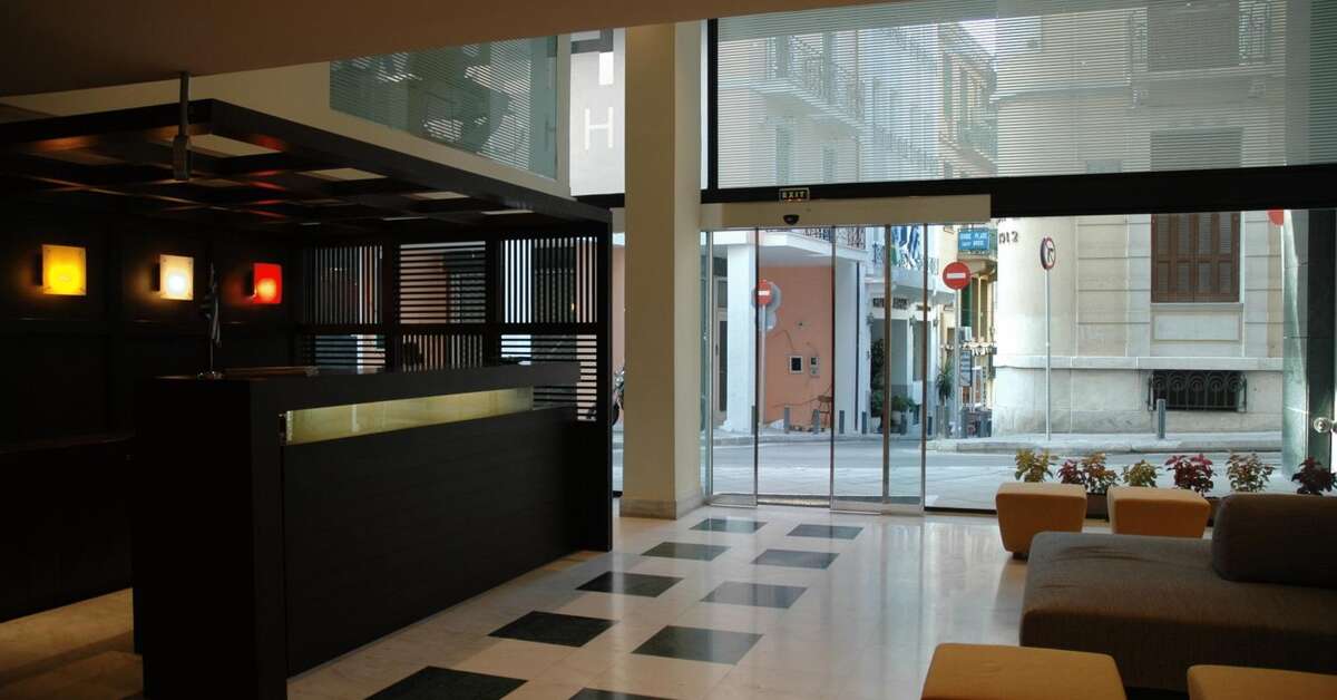 Een foto van het interieur van Hermes Hotel Athene