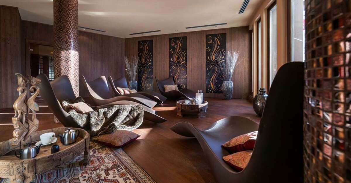 Een foto van het interieur van Le Hameau Du Kashmir