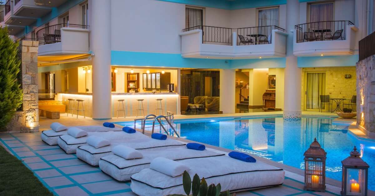 Ein Foto vom Pool im Anesis Blue Boutique