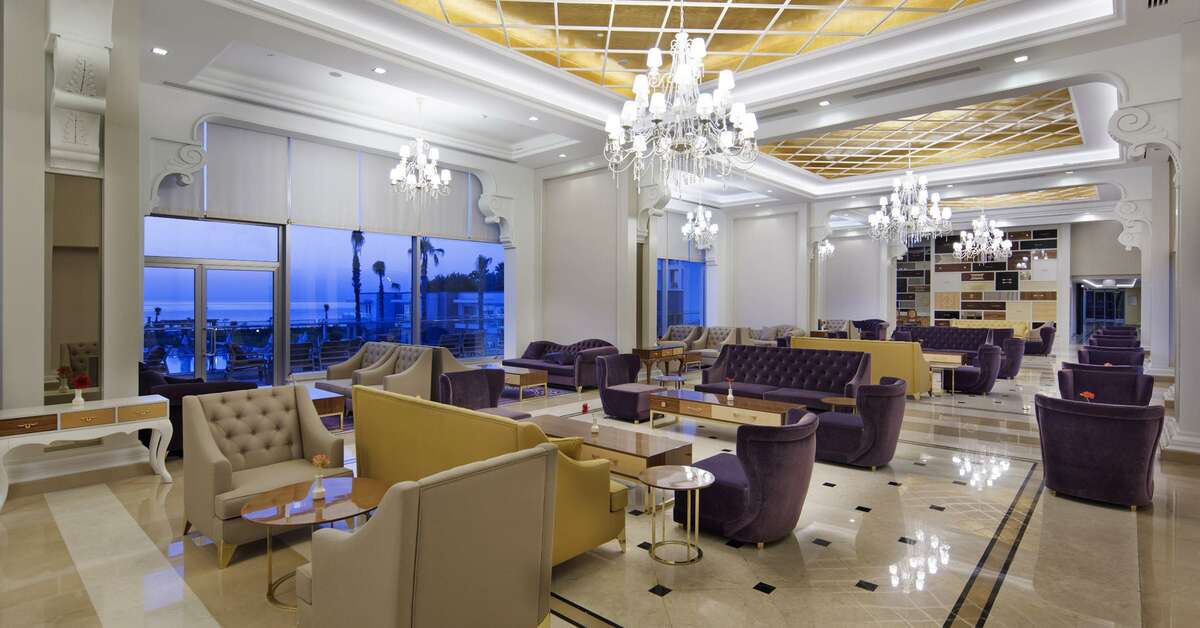 Een foto van het interieur van Kilikya Palace