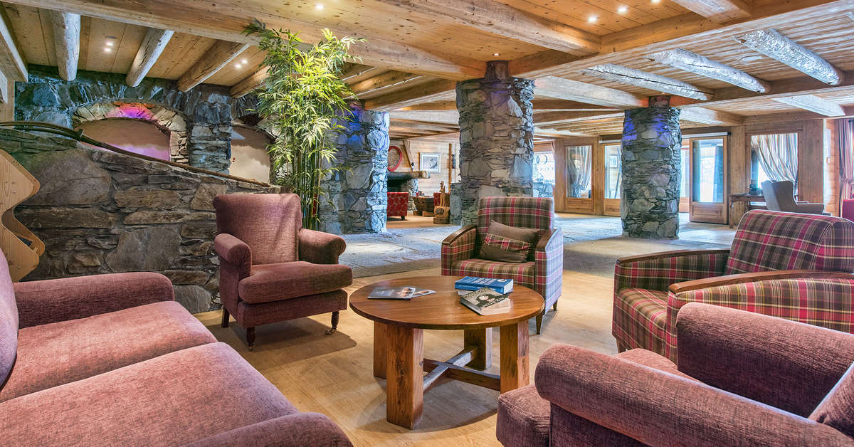 Een foto van het interieur van Residentie Les Cimes Blanches