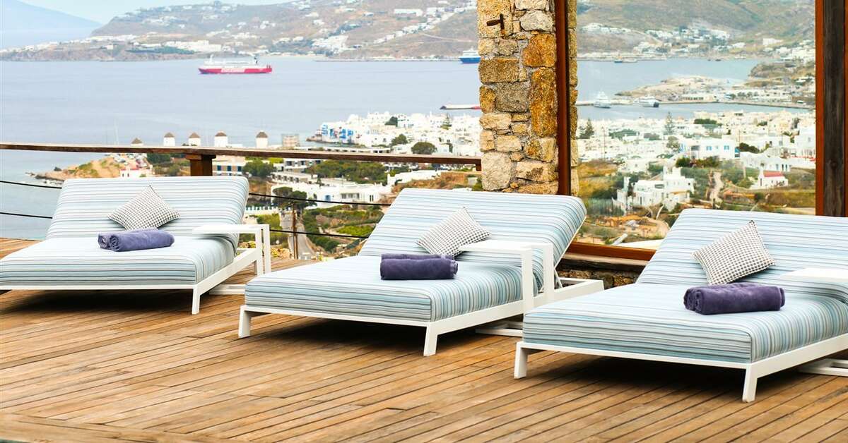 Ein Foto vom Pool im Tharroe of Mykonos Hotel