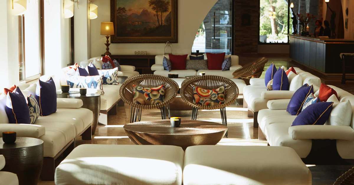 Een foto van het interieur van Eagles Palace