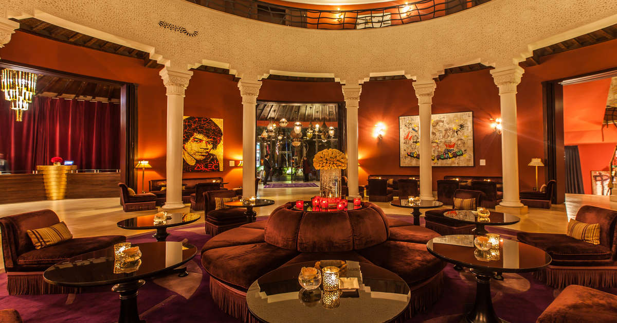 Een foto van het interieur van Nobu Hotel Marrakech