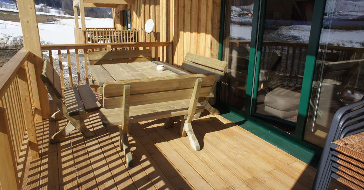 Een foto van het terras bij Vakantiepark Kreischberg