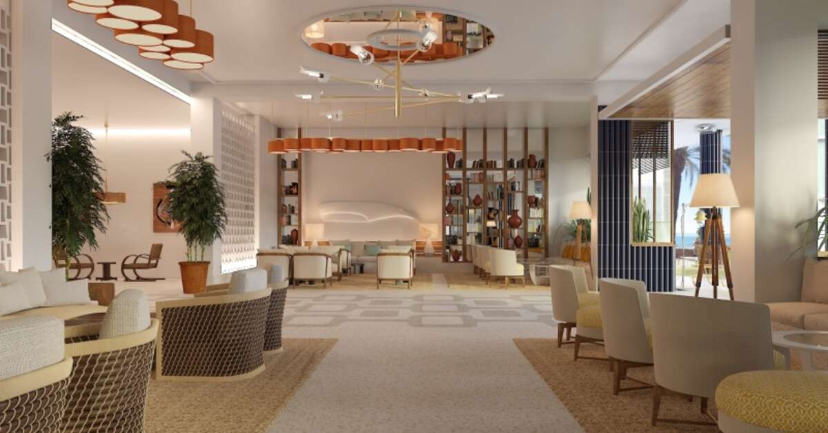 Een foto van het interieur van H10 Puerto Poniente